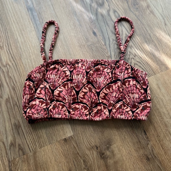 Madewell Red Bubble Crop Top - Picture 2 of 4